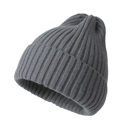 Fashion Winter Warm Knitted Cap Soft Thick Woolen Hat