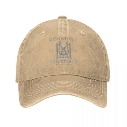Miskatonic University Lovecraft Men Women Baseball Caps Distressed Denim Caps Hat