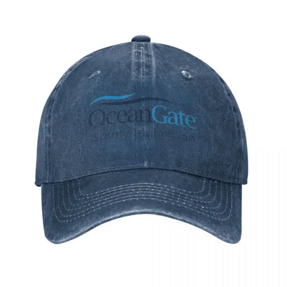 Vintage OceanGate Safety Technician Baseball Cap Unisex Style Distressed Washed Headwear Outdoor All Seasons Travel Hats Cap