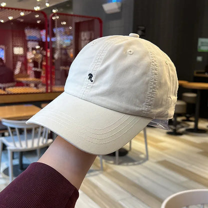 Simple Letter Baseball Cap for Women Korean