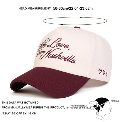 Unisex With Love Letter Embroidery Baseball Caps