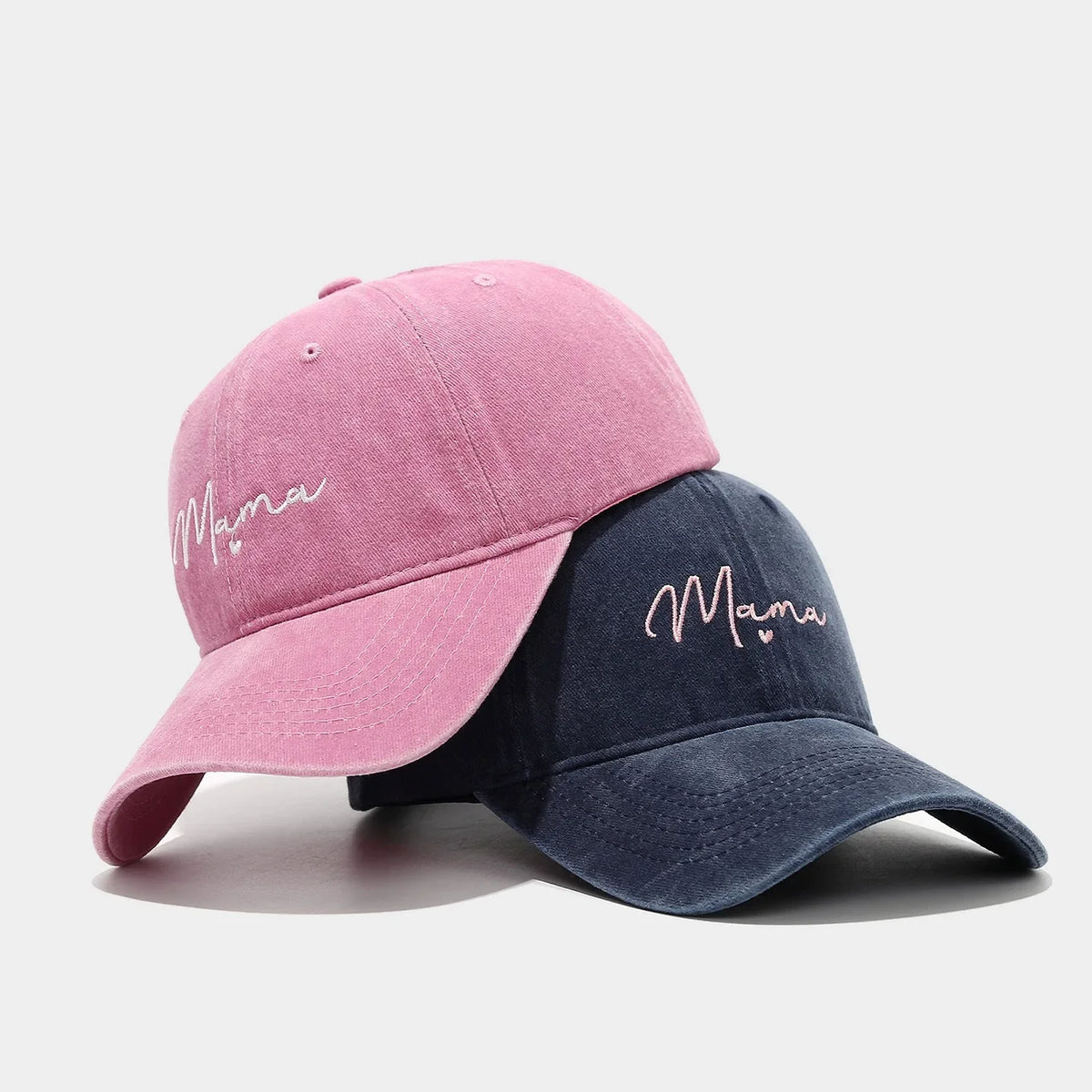 Women Letter Embroidery Baseball Cap Vintage Washed Cotton Duck Outdoor Adjustable Female Sunshade Sun Hat