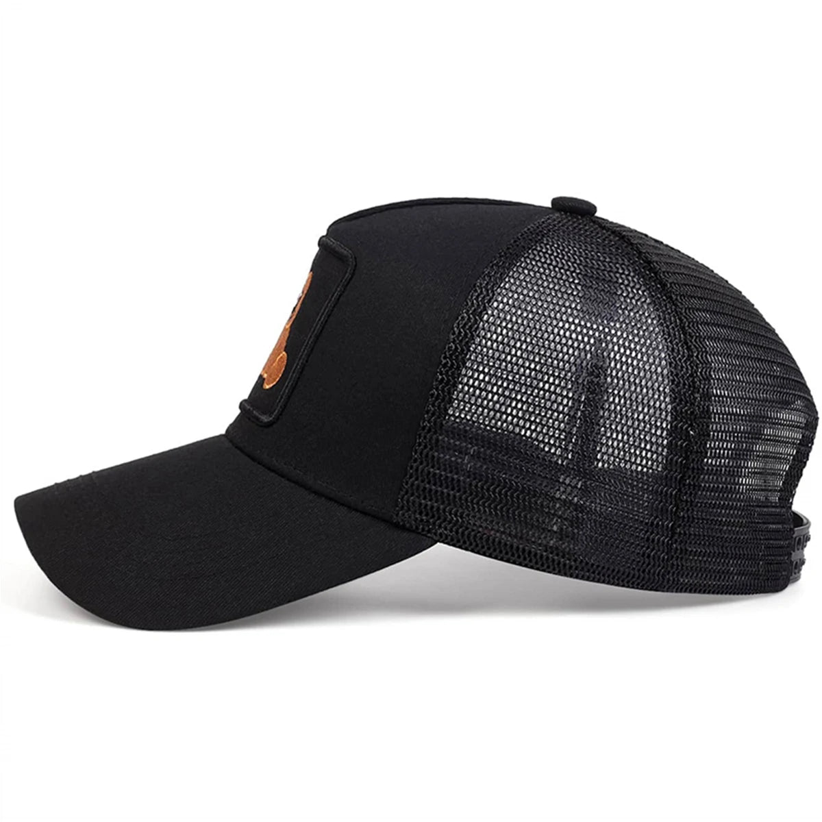 Unisex Little Bear Embroidery Baseball Net Caps Spring and Summer