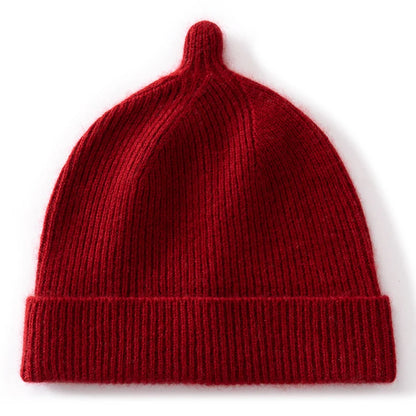 Korean Fashion Cashmere Hats Girls Boys Solid Color Outdoor Warm Caps Kids