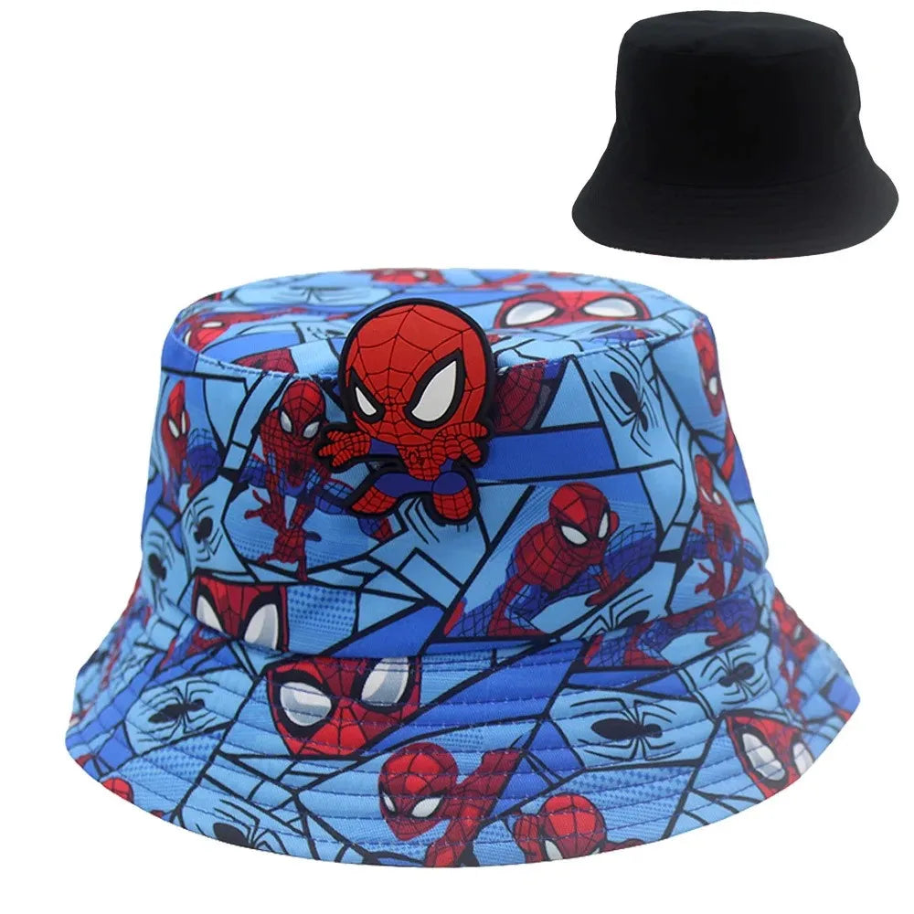 Cartoon Spider-Man Print Fisherman Hat