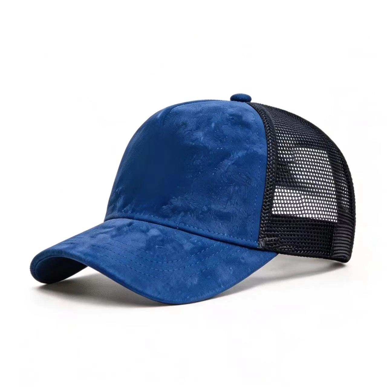 New Summer Mesh Baseball Cap Women Men Solid Suede Cap