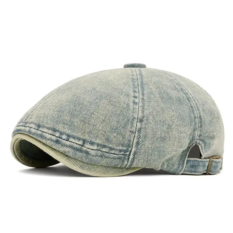 Spring And Autumn Cotton Solid Print Newsboy Caps