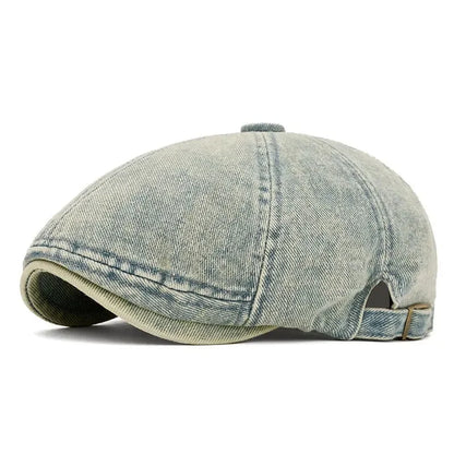 Spring And Autumn Cotton Solid Print Newsboy Caps