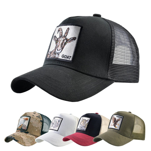 Fashion  With Embroidery Goat Patch Four Seasons Baseball Cap For Men Women