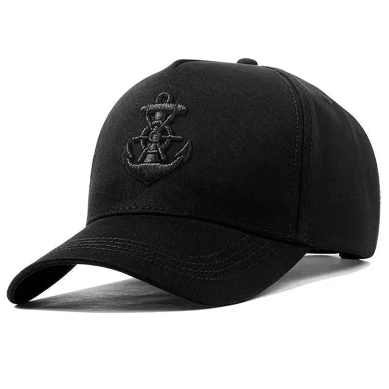Unisex Ship Anchor Embroidery Baseball Caps Outdoor Adjustable Casual Hats Dad Hat Sunscreen Hat