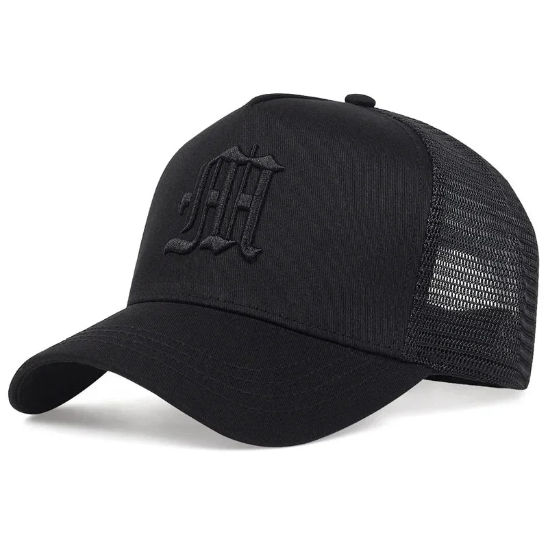 Unisex M Letter Embroidery Baseball Net Caps Hip Hop Cap Spring Summer