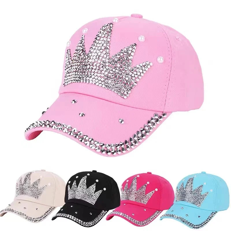 Casual Rhinestone Cute Adult Baseball Caps