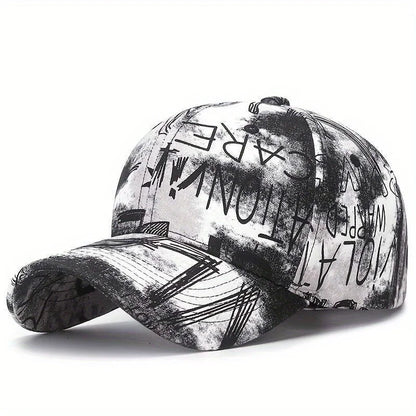 Street Graffiti Baseball Cap Korean Trendy Printed Adjustable