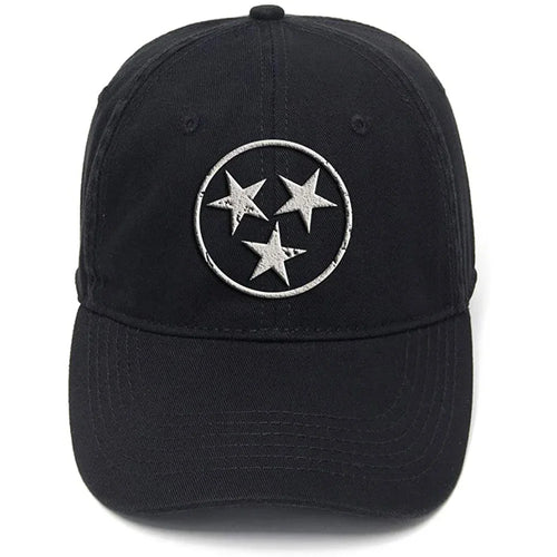 Tennessee Flag Stars Washed Cotton Men Women Unisex Hip Hop Cool Flock Printing Baseball Cap