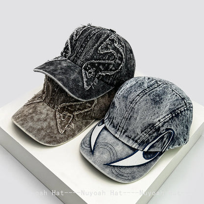 Sunshade Distress Versatile Street Peaked Caps Fashion