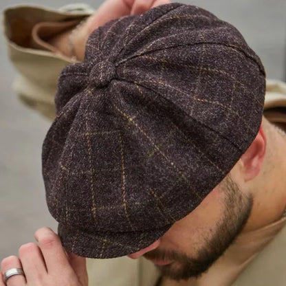 Vintage Retro Tweed Peaky Blinders Beret Hat Flat Peaked Cap Street Hats