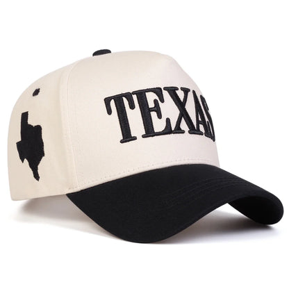 Unisex Texas Letter Embroidery Baseball Caps Spring Autumn