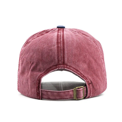Unisex Washed Cotton Cap Letter Embroidery Baseball Cap For Men Women