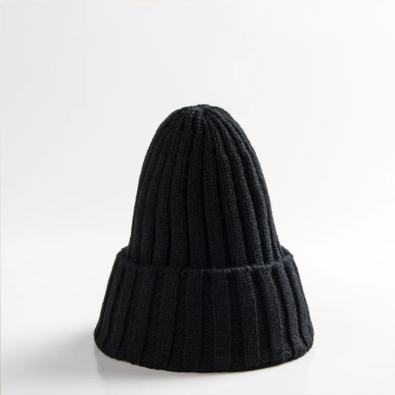 Solid Color Baby Skullies Beanie Winter Warm Kids Knitted Hat