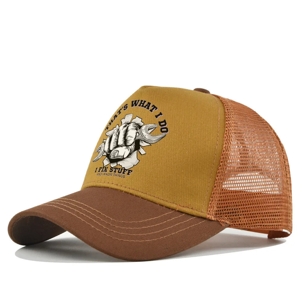 Spring Summer Printed Mesh Breathable Baseball Cap
