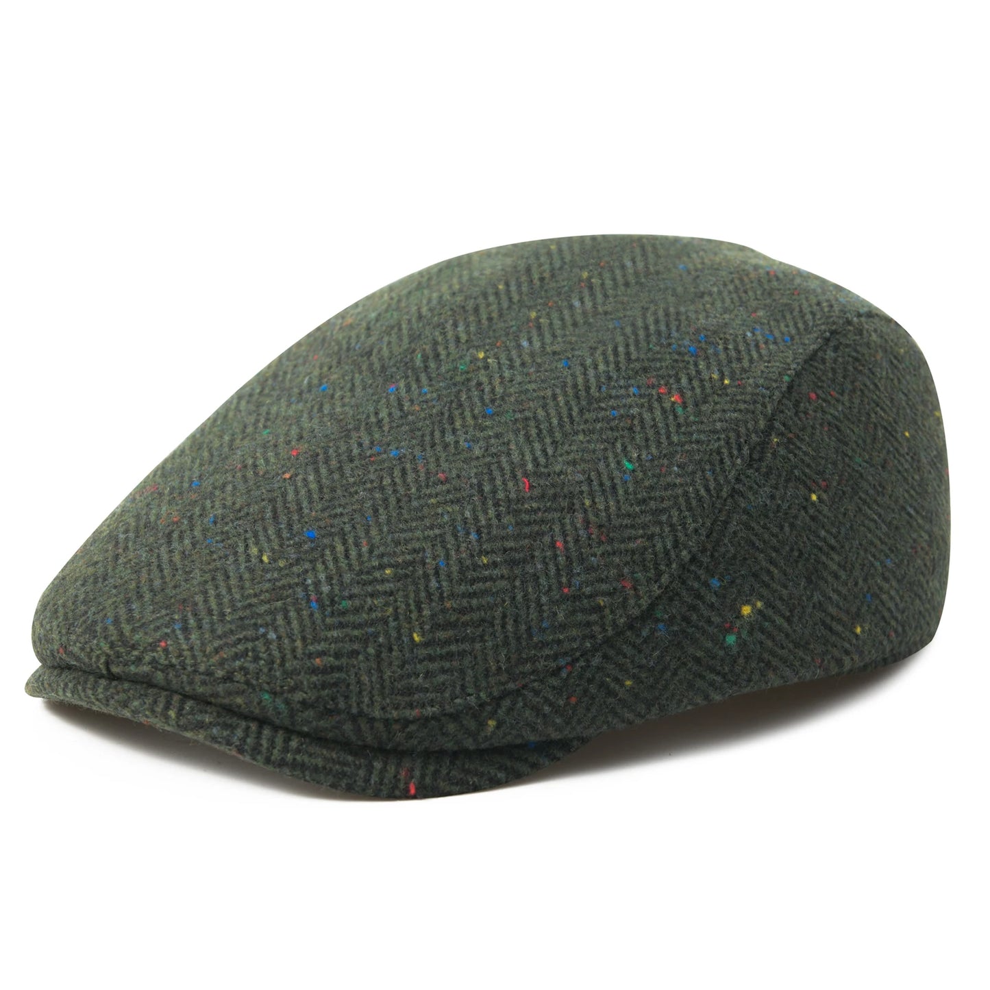 Men's Herringbone Flat Ivy Newsboy Hat Wool Blend Gatsby Cabbie Cap