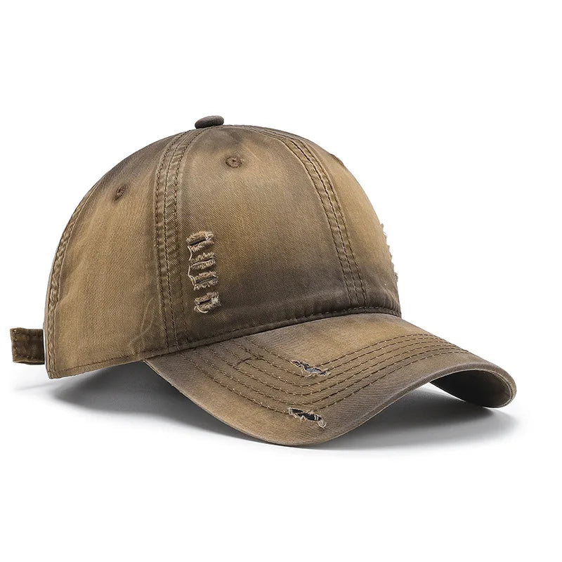 New Style Plain Washed Soft-Top Men's Large Head