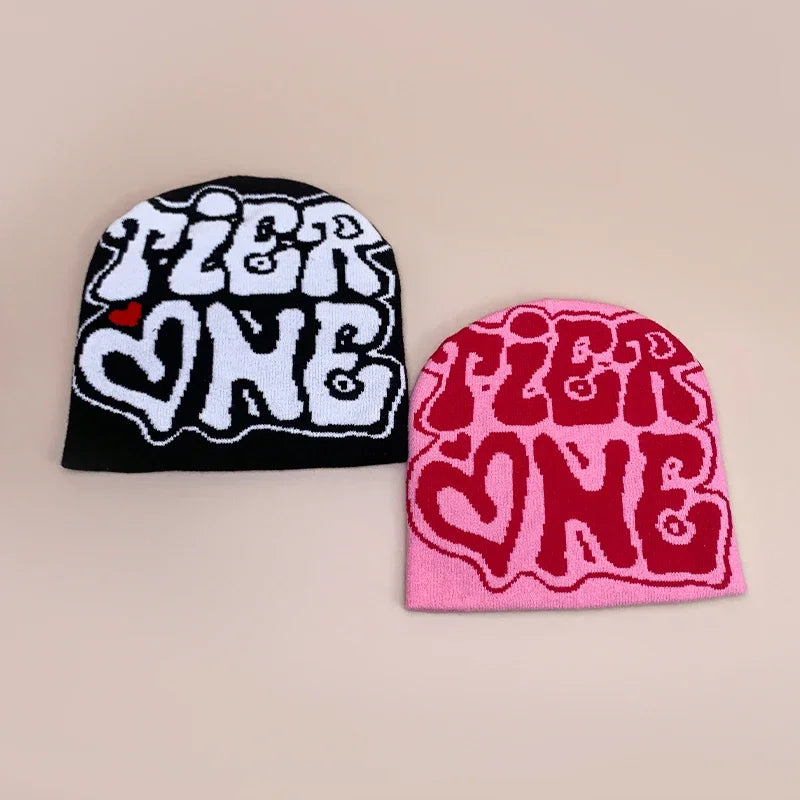 Letter Love Wool Knitted Hats Warm Hip Hop Beanies