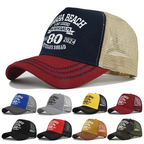 Spring Summer Printed Mesh Breathable Baseball Cap