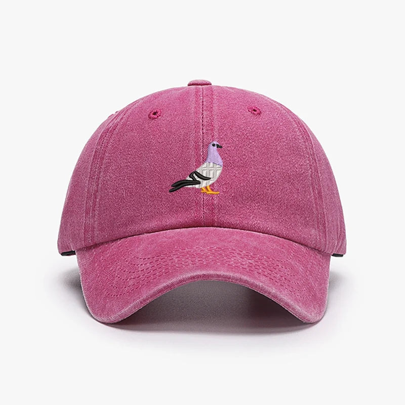 Embroidery Pigeon Spring Vintage Baseball Caps