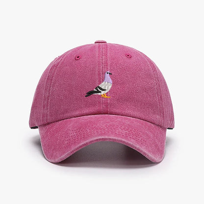 Embroidery Pigeon Spring Vintage Baseball Caps