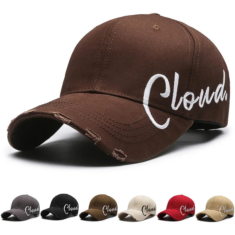 Spring Summer Hard Top Sport Unisex College Style Large Head Size Letter Embroidery Sun Protection Baseball Cap