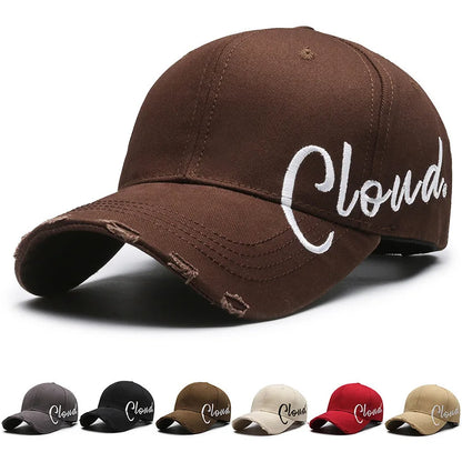 Spring Summer Hard Top Sport Unisex College Style Large Head Size Letter Embroidery Sun Protection Baseball Cap