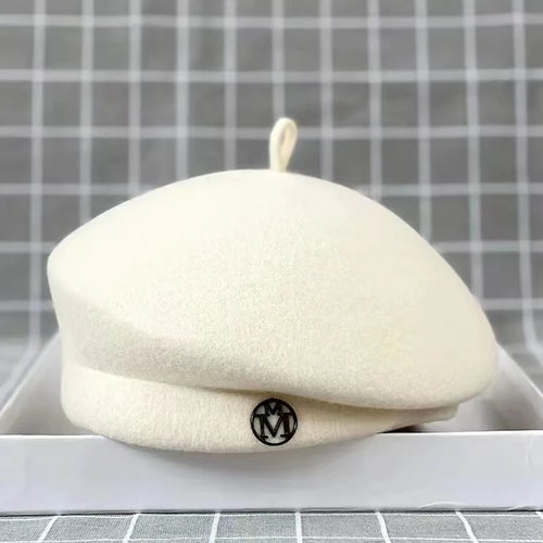 Classic Ladies Beret Hat Fancy Wool Felt Hat Warmer Winter Hat Cap