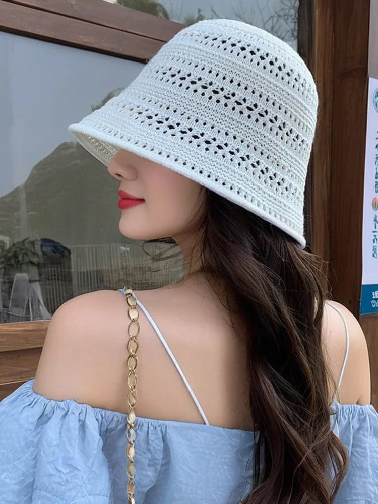 Raffia Paper Tassel Edge Beach Hats UV Protect Foldable Sun Visor