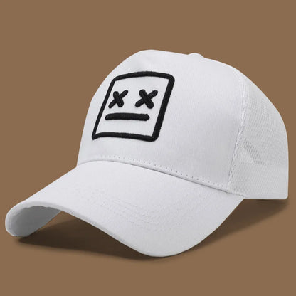 Men's Smiling Face Embroidered Baseball Cap