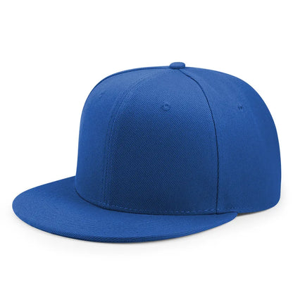 Flat Peak Snapback Caps Lady Fashion Polyester Plain Men Hiphop Blank Sport Cap