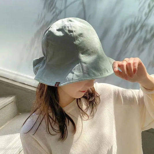 Pleated Women Fisherman Hat Korean Girl Sunshade Basin Hat