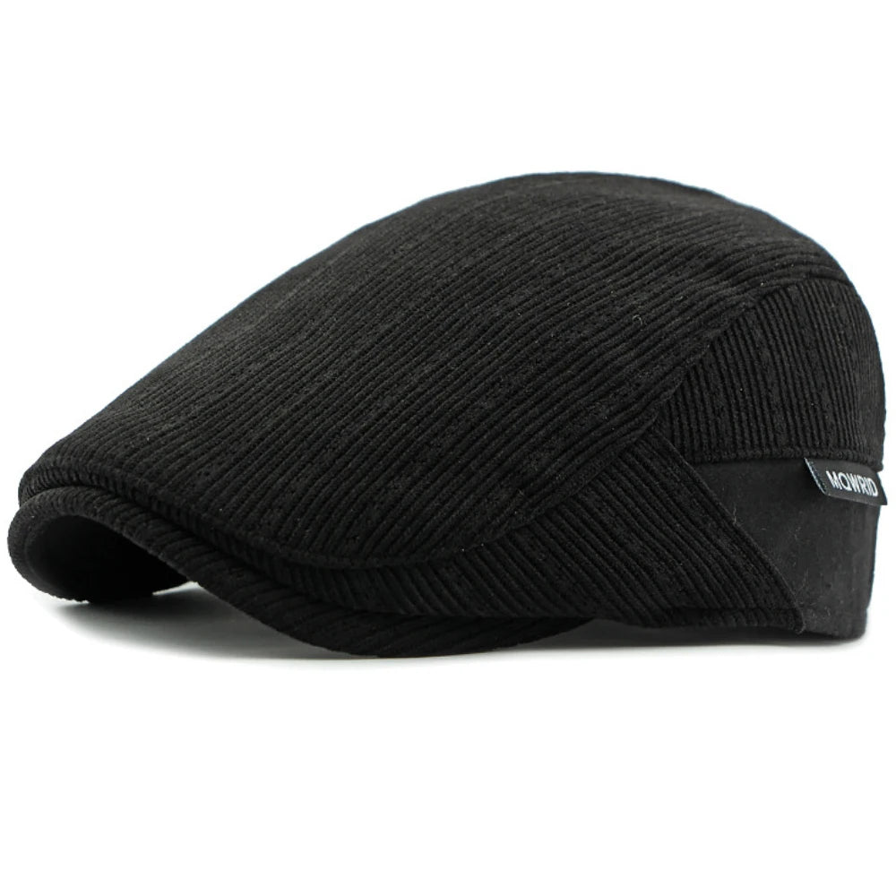 Berets Autumn Winter Hat Caps For Men Women Fleece Lined Corduroy Beret Hat