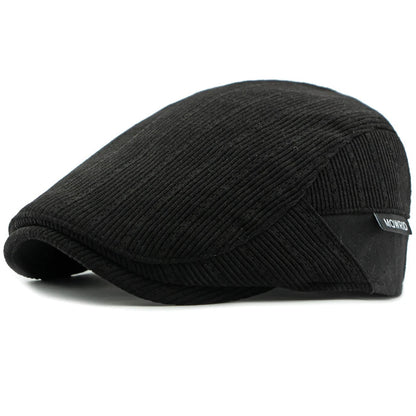 Berets Autumn Winter Hat Caps For Men Women Fleece Lined Corduroy Beret Hat
