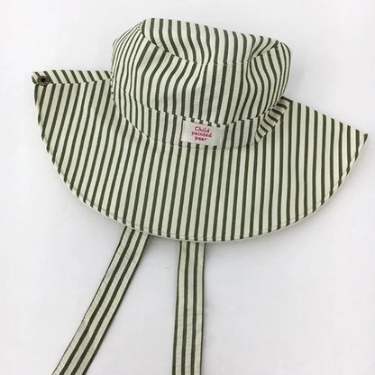 Retro Wide Brim Reversible Bucket Hat Foldable UV Protection