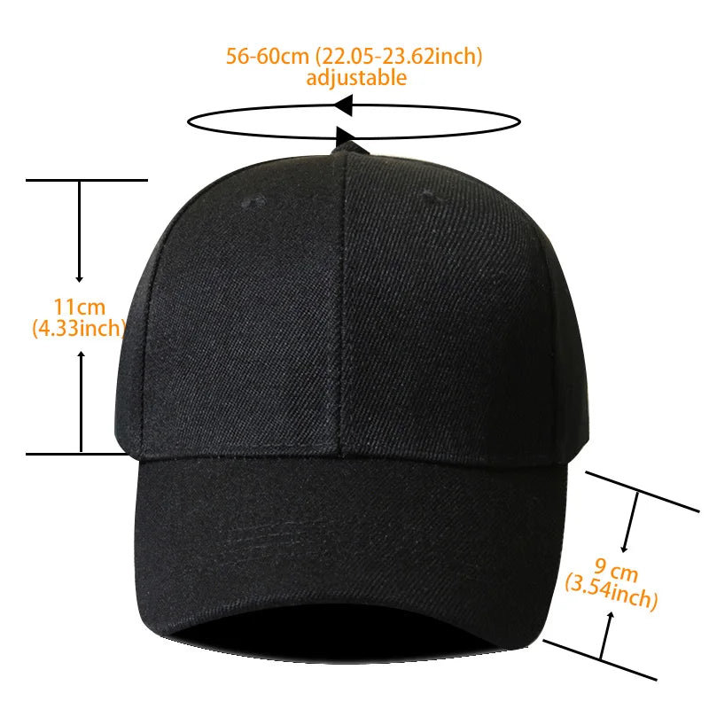 Classic Plain Baseball Cap for Men and Women