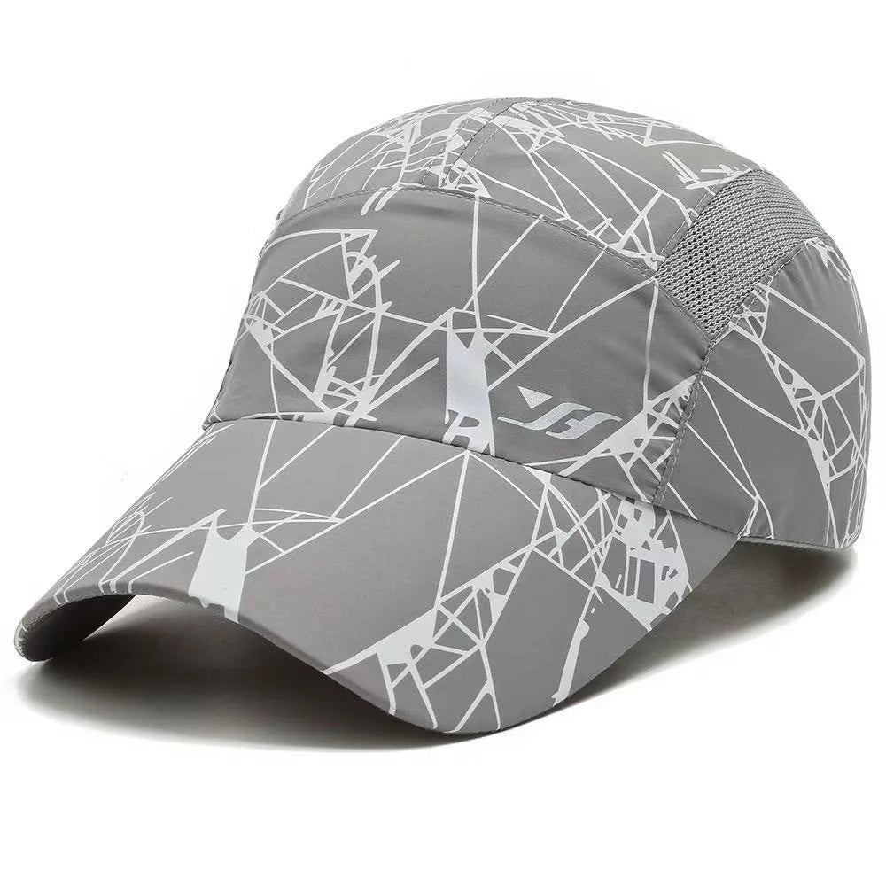 Quick Drying Print Hats Breathable Mesh Baseball Cap