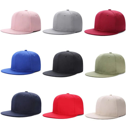 Hip Hop Hats Men Women Snapback Caps Solid Colors Cotton