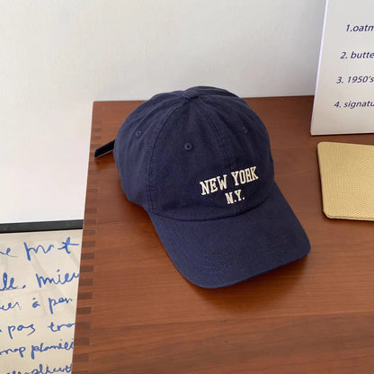Washed Embroidery Soft Top Baseball Cap Internet Celebrity Street Shot Face Small Cap Female Japanese Cowboy Hat Male