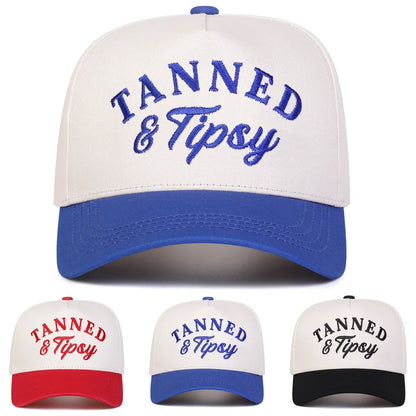 Unisex Tanned Tipsy Letter Embroidery Baseball Caps Spring Autumn