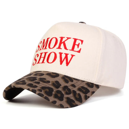 Unisex Smoke Show Letter Embroidery Baseball Caps Spring Autumn