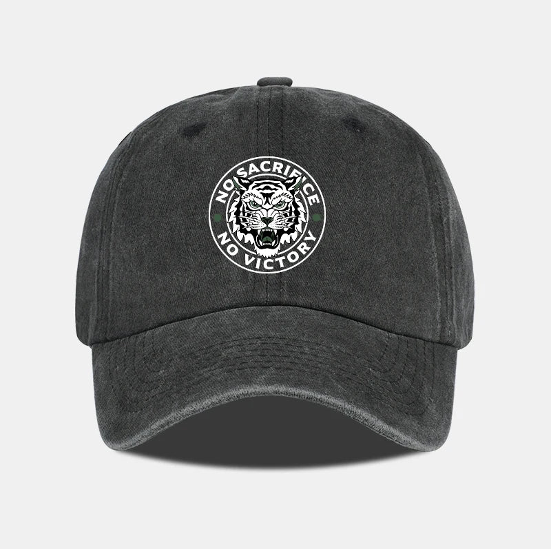 Tiger Logo Washed Baseball Cap Soft Comfortable Lightweight Breathable Adjustable Trendy Fashion Unisex