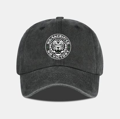 Tiger Logo Washed Baseball Cap Soft Comfortable Lightweight Breathable Adjustable Trendy Fashion Unisex