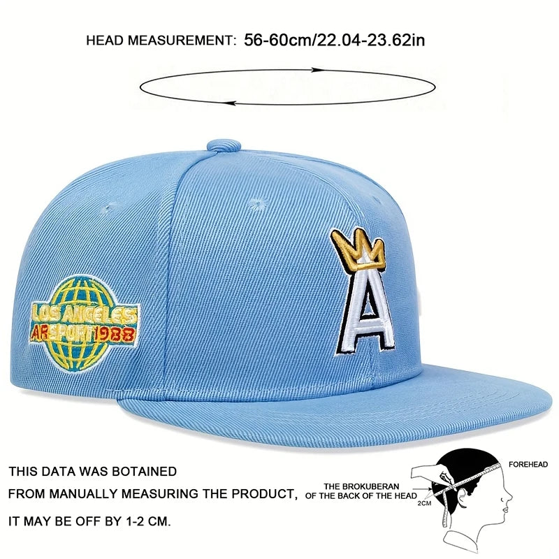 Unisex A letter crown Embroidery Hip-hop Hats Spring Autumn