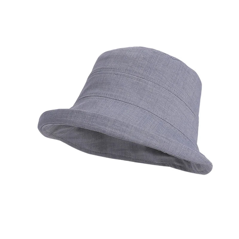 New Rolled Edge Women Fisherman Hat Solid Color